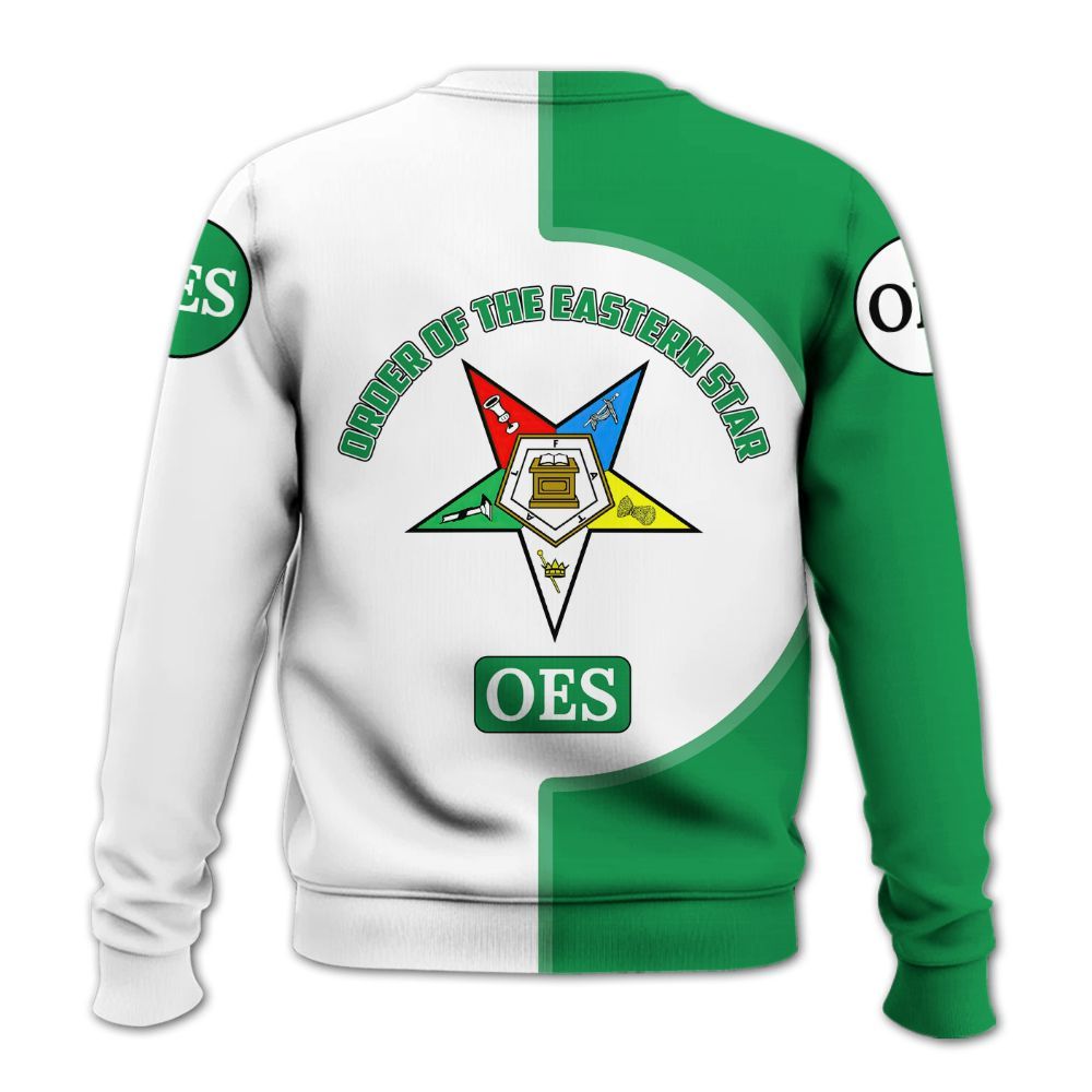 Ireishprint OES Custom Legacy Shirt, Green Circle Legacy Style Order Of The Eastern Star OES Sweatshirt