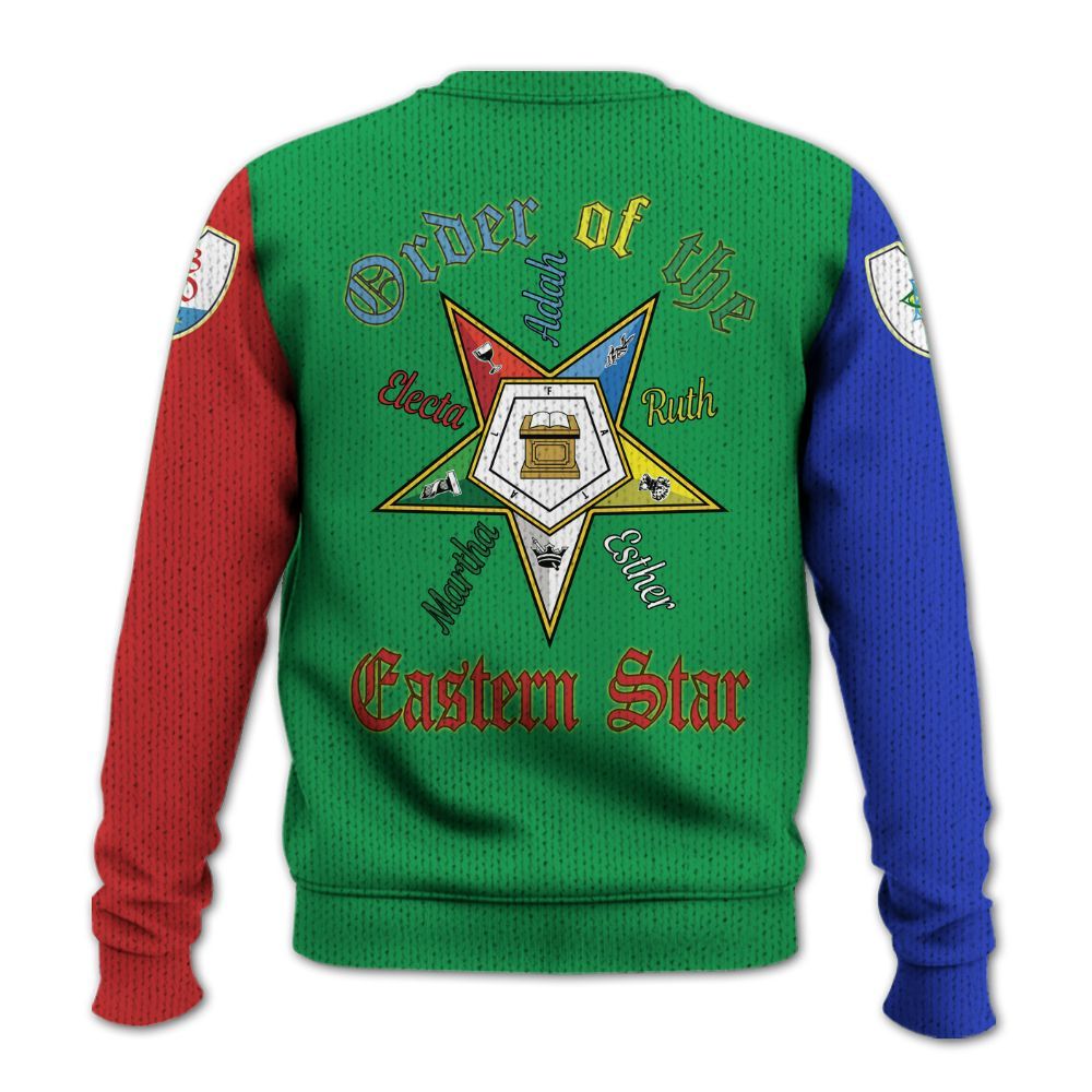 Ireishprint OES Custom Legacy Shirt, Martha Pentagon Sisters Order Of The Eastern Star OES Shirt Sorority Knitted Sweater