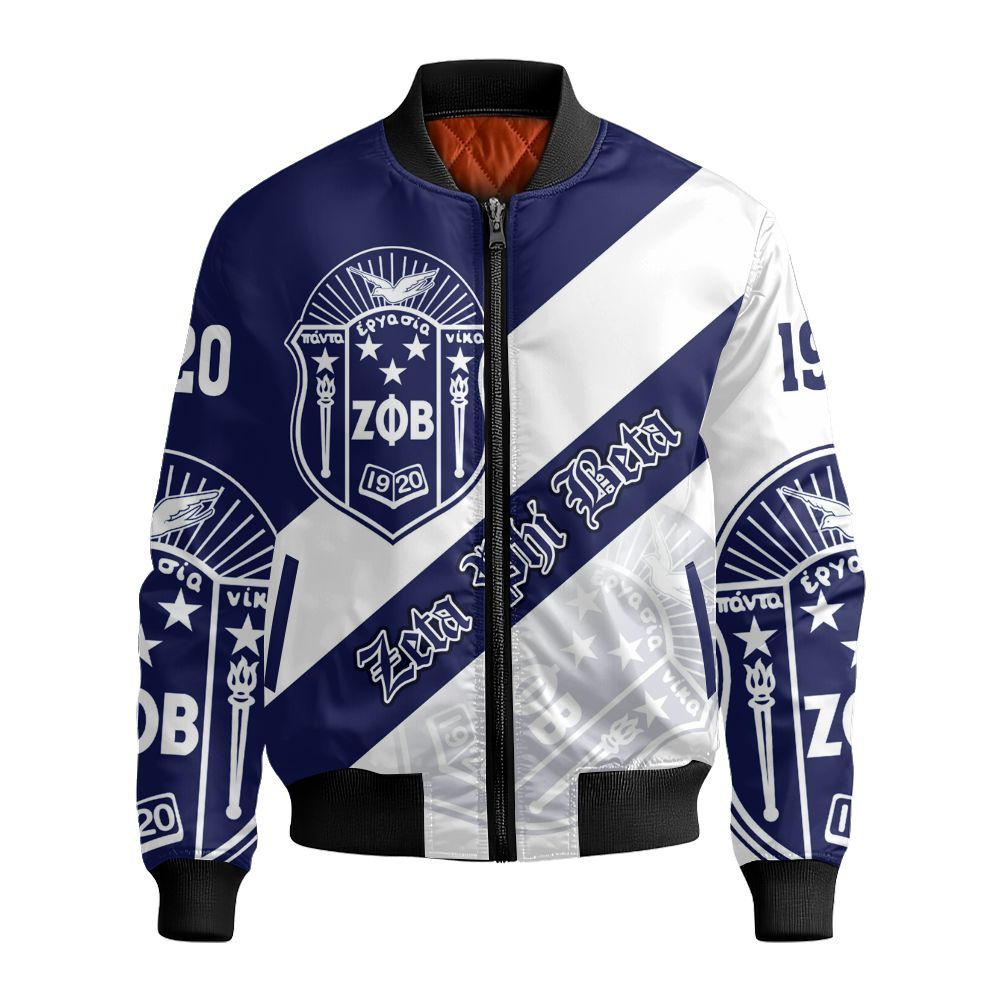 Ireishprint Zeta Phi Beta Off Shoulder Sweatshirt, Zeta Phi Beta Tech Style Zeta Phi Beta Sorority Bomber Jacket