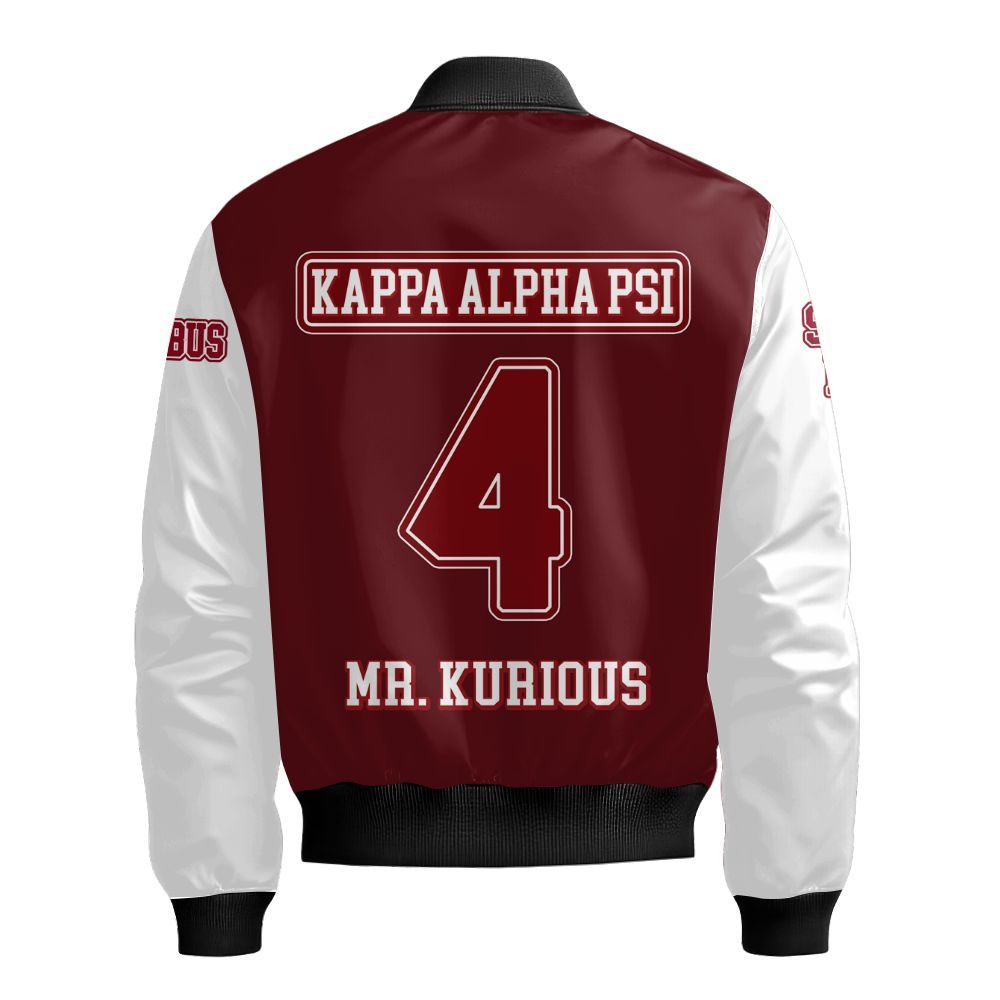 Ireishprint ΚΑΨ Custom Chapter Shirt, Personalized Simple Krimson Letter Burgundy Shirt 1911 Fraternity Bomber Jacket