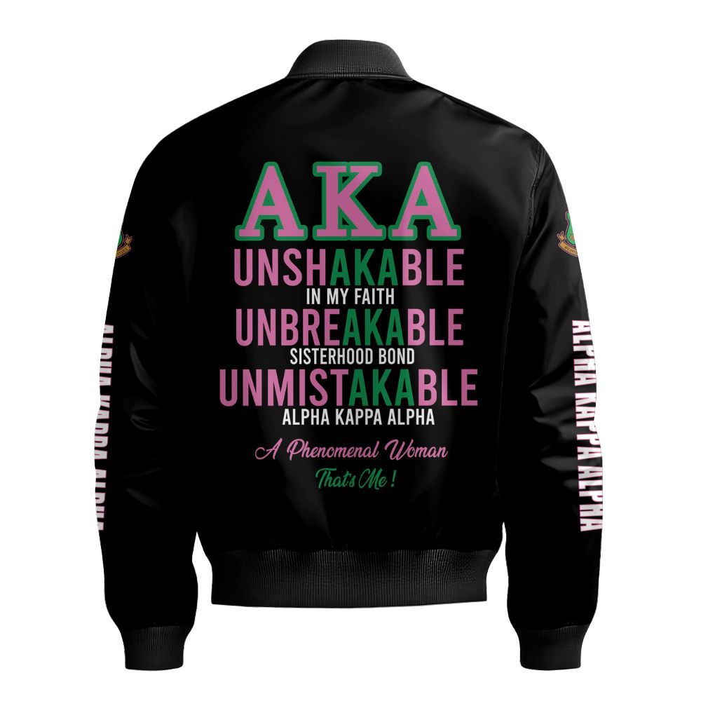 Ireishprint A.K.A Varsity Jacket, Salmon Pink And Apple Green Unbreakable Inspired 1908 Sorority Bomber Jacket