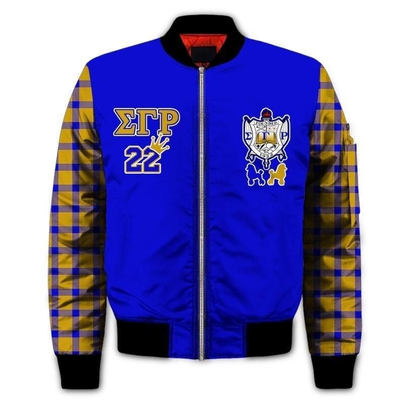 Sigma Gamma Rho Shining Girl Sleeve Zip Bomber Jacket