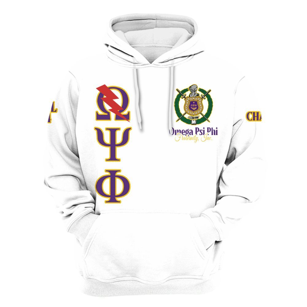 Ireishprint ΩΨΦ Custom Chapter Shirt, Personalized White Shirt ΩΨΦ 1911 Fraternity Hoodie