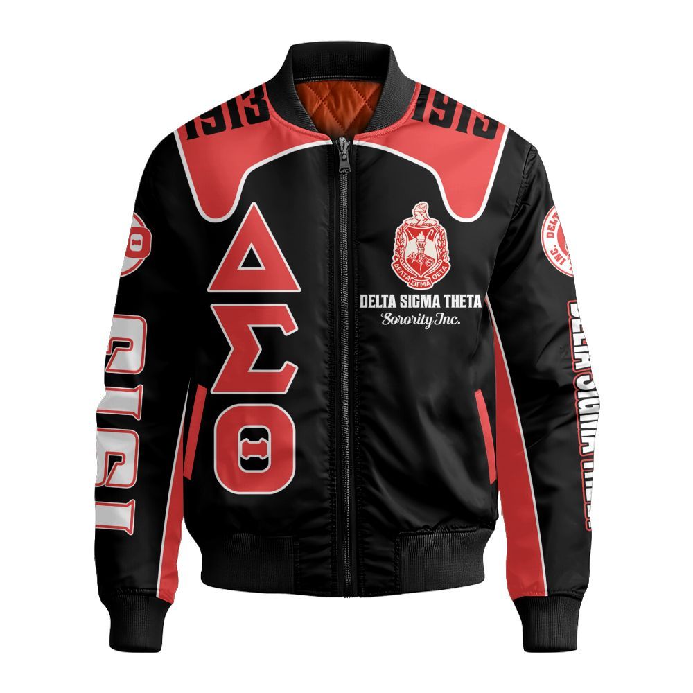 Ireishprint Delta Sigma Theta Shirt, Delta Sigma Theta Racing Style 1913 Sorority Bomber Jacket