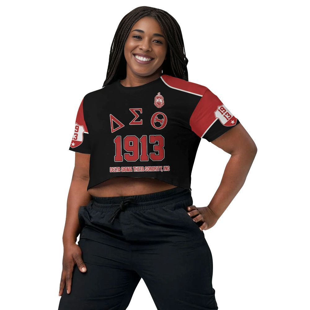 Ireishprint Delta Sigma Theta Crop Shirt, Since 1913 Delta Sigma Theta Elephant Sorority Crop Top
