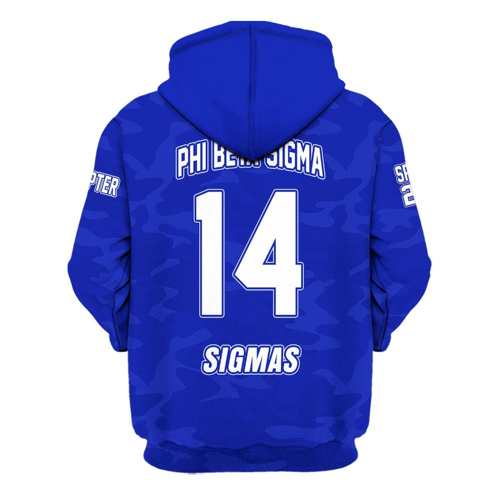 Ireishprint ΦΒΣ Custom Chapter Shirt, Personalized Camo Style Royal Blue Shirt 1914 Fraternity Hoodie