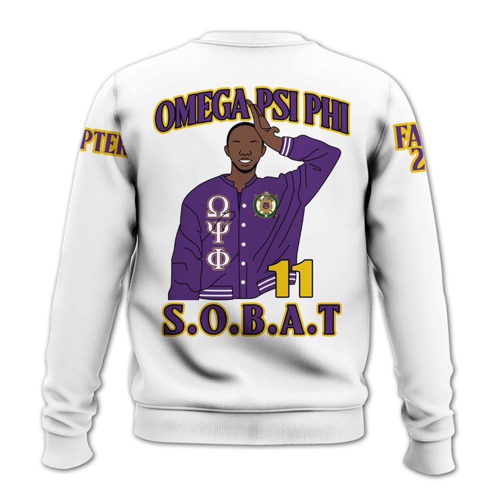 Ireishprint ΩΨΦ Custom Chapter Shirt, Personalized White Shirt ΩΨΦ 1911 Fraternity Sweatshirt