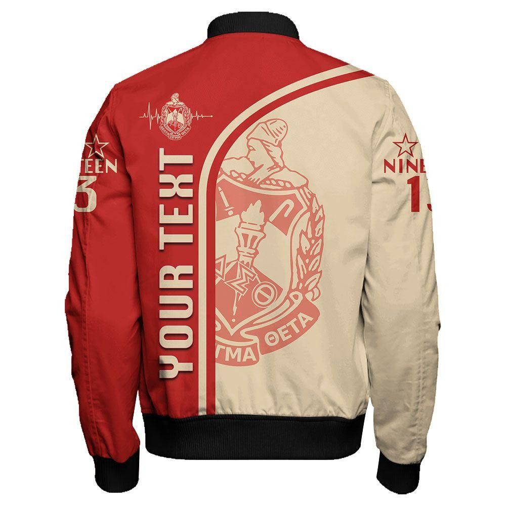 Personalized Delta Sigma Theta In My Heart Sleeve Zip Bomber Jacket