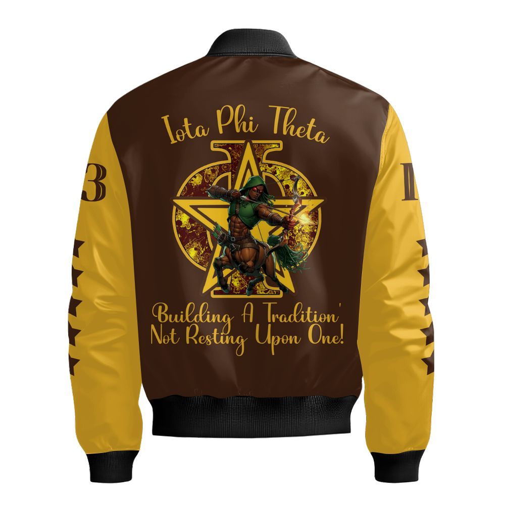 Ireishprint Iota Phi Theta Varsity Jacket, Centaurs Varsity Jacket Iota Phi Theta Fraternity Bomber Jacket