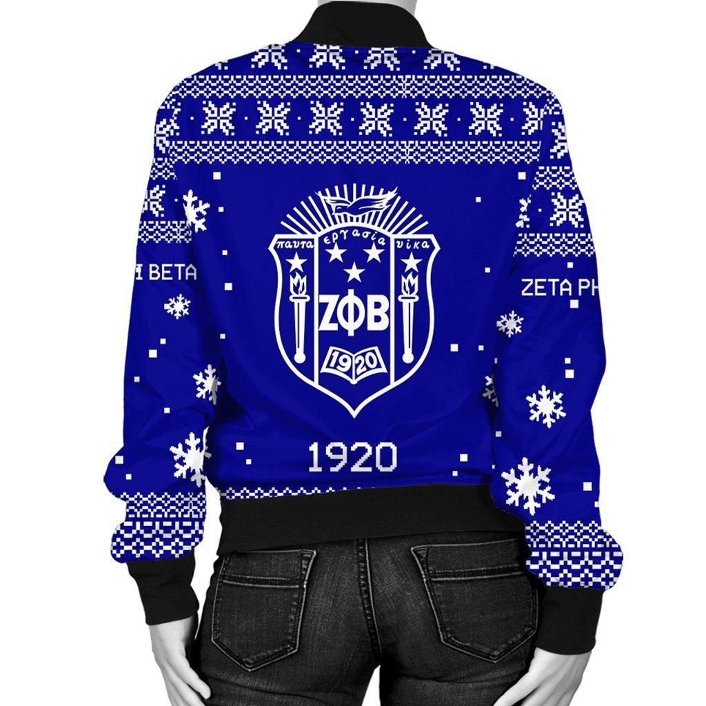 Zeta Phi Beta Xmas Motto Bomber Jacket