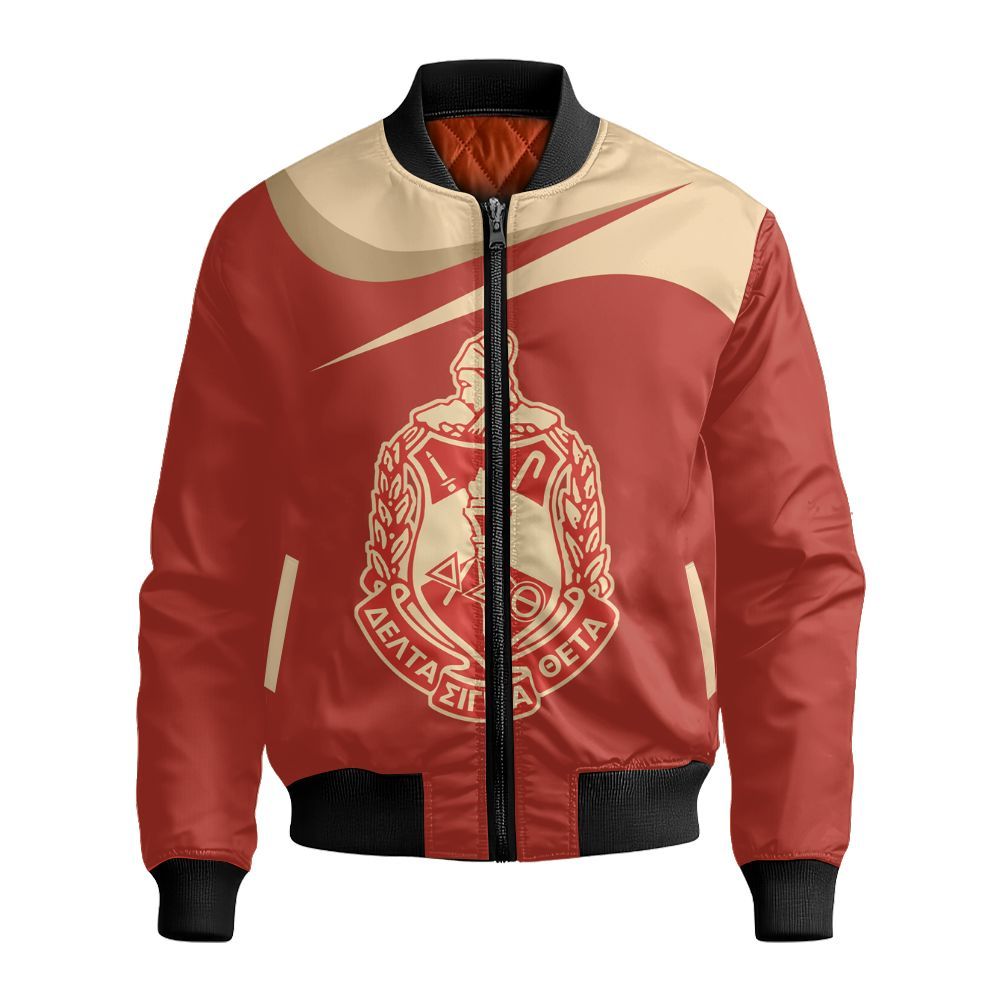 Ireishprint Delta Sigma Theta Off Shoulder Sweatshirt, Delta Sigma Theta Curve Style Sorority Bomber Jacket