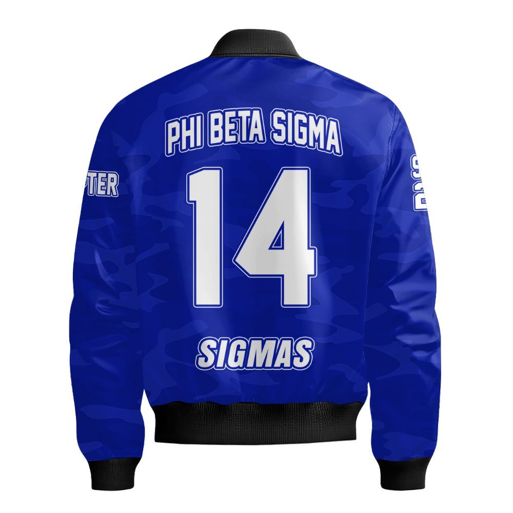 Ireishprint ΦΒΣ Custom Chapter Shirt, Personalized Camo Style Royal Blue Shirt 1914 Fraternity Bomber Jacket