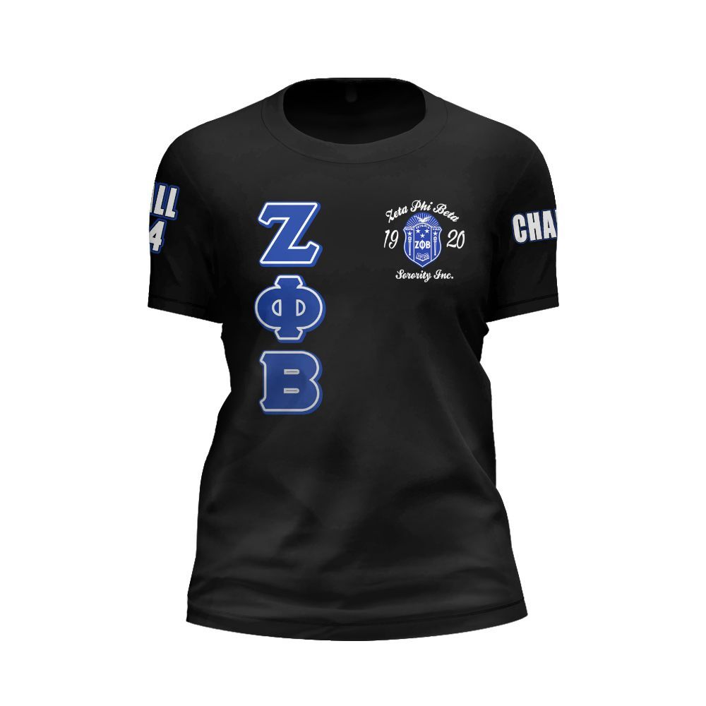 Ireishprint Zeta Phi Beta Custom Chapter Shirt, Zeta Queen Z Phi B Black 1920 Sorority Shirt