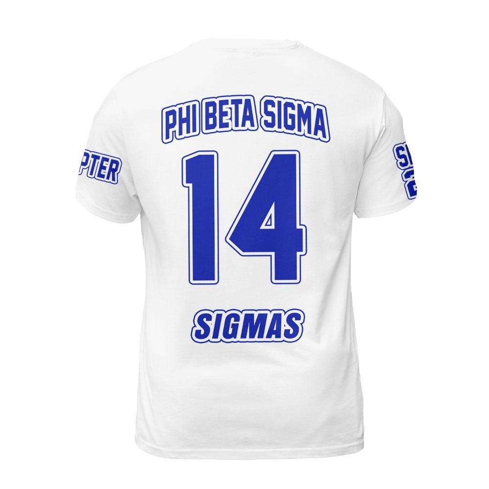 Ireishprint ΦΒΣ Custom Chapter Shirt, Personalized White Royal Blue Shirt ΦΒΣ Fraternity Shirt