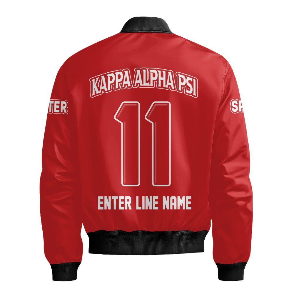 Ireishprint ΚΑΨ Custom Line Crossing Jacket, Personalized Krimson Red ΚΑΨ Jacket Fraternity Bomber Jacket