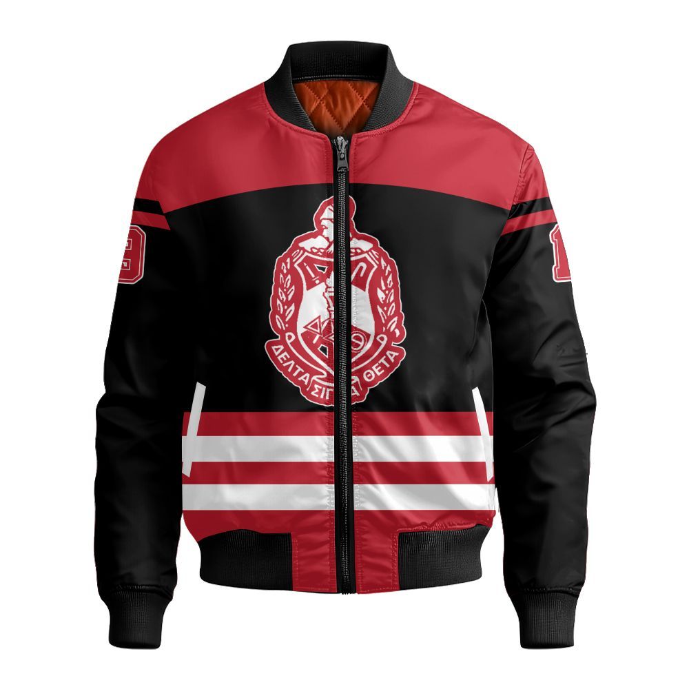 Ireishprint Delta Sigma Theta Custom Name Shirt, Delta Sigma Theta Custom Sisters Together Shirt Sorority Bomber Jacket