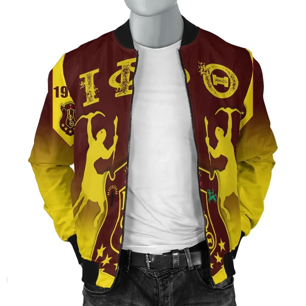 Africa Zone Jacket - Iota Phi Theta With Centaur Bomber Jacket J5