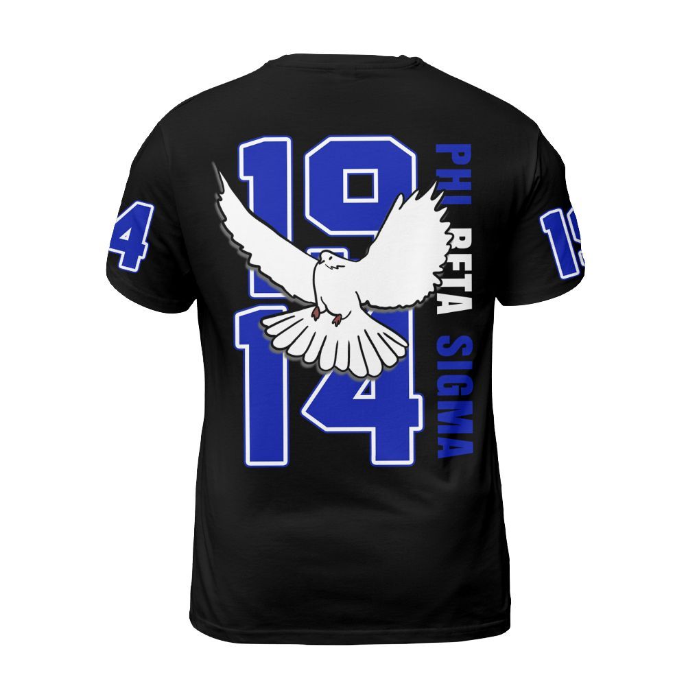 Ireishprint ΦΒΣ Shirt, Dove Black Royal Blue Shirt 1914 Fraternity Shirt
