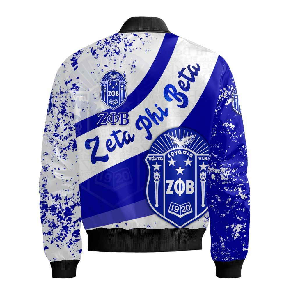 Ireishprint Zeta Phi Beta Polo Shirt, Zeta Phi Beta Curve Style Zeta Phi Beta Sorority Bomber Jacket