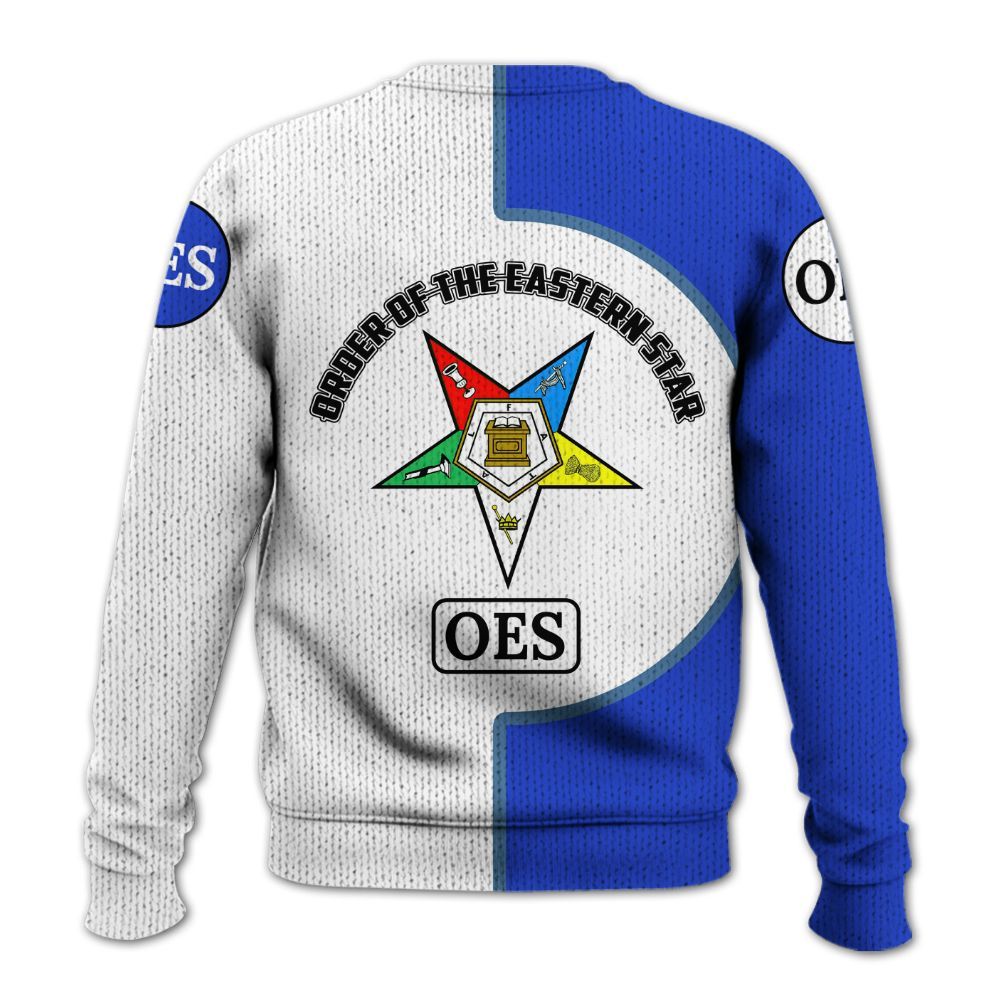 Ireishprint OES Custom Legacy Shirt, Blue Circle Legacy Style Order Of The Eastern Star OES Shirt Sorority Knitted Sweater