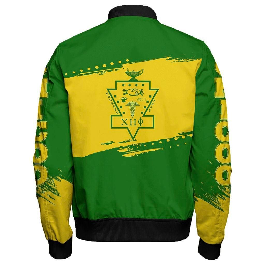 Wonder Print Shop Jacket - Chi Eta Phi University Sleeve Zip Bomber Jacket