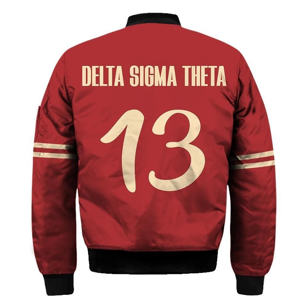 Delta Sigma Theta Ninteeen 13 Sleeve Zip Bomber Jacket