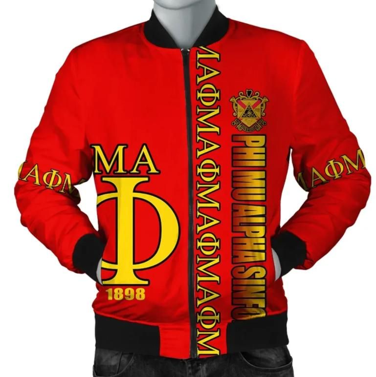 Africa Zone Jacket - Red Phi Mu Alpha Sinfonia Bomber Jacket