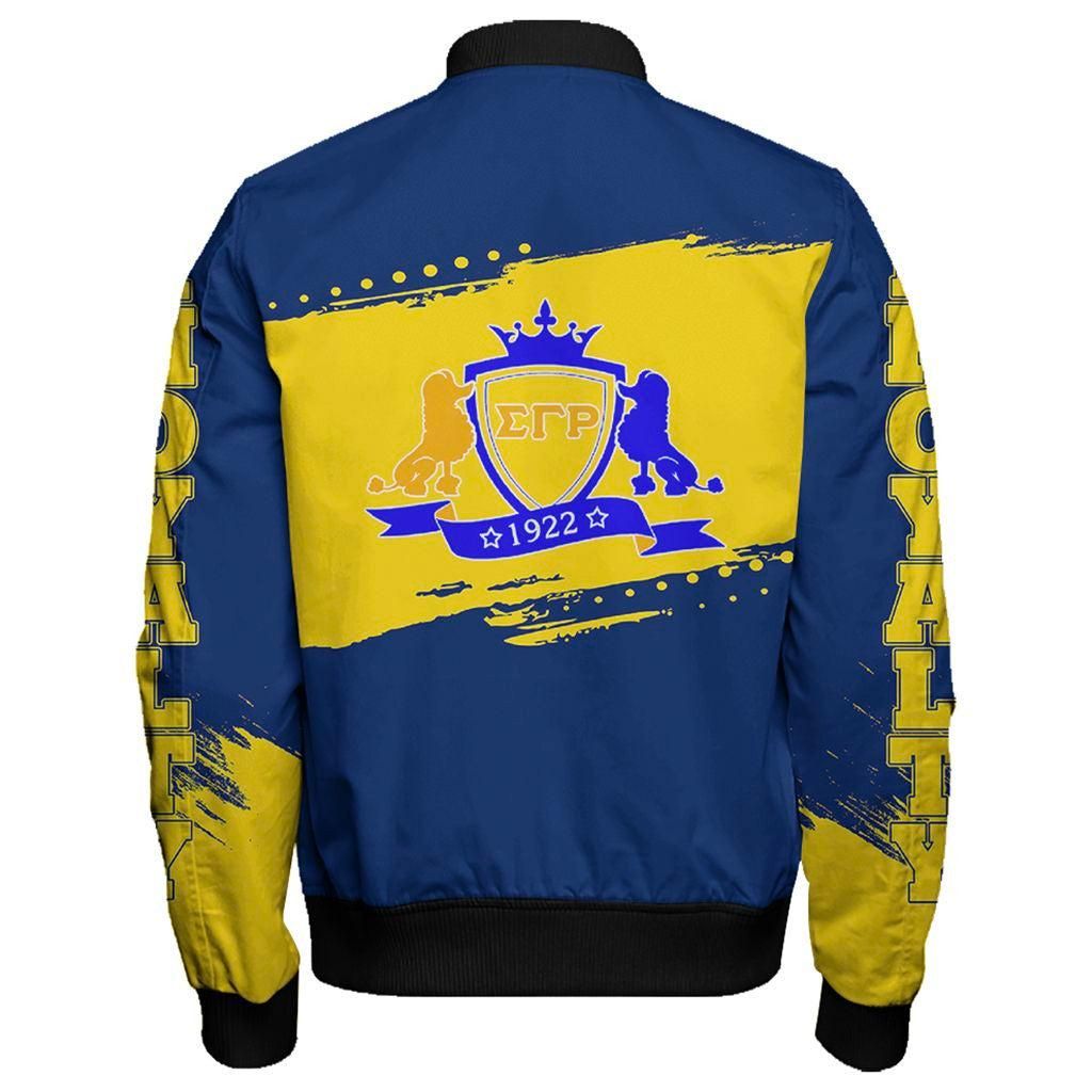 Sigma Gamma Rho University Sleeve Zip Bomber Jacket
