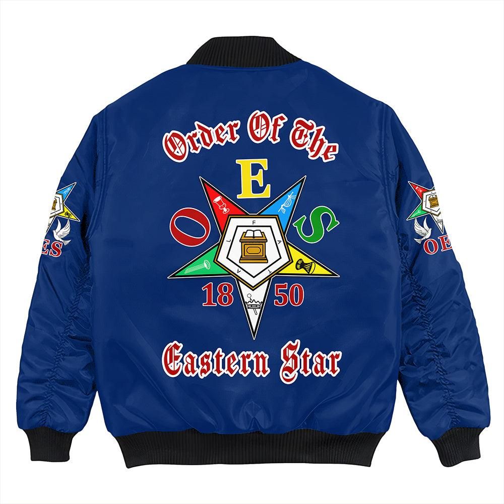 Order Of The Eastern Star Pearls Blue Bomber Jacket T09