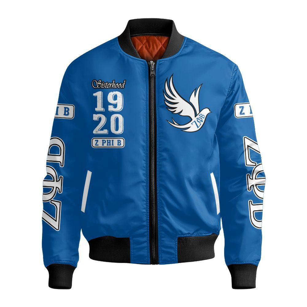 Ireishprint Zeta Phi Beta Varsity Jacket, Sisterhood Beta Girl Royal Blue Varsity Jacket Zeta Phi Beta Sorority Bomber Jacket