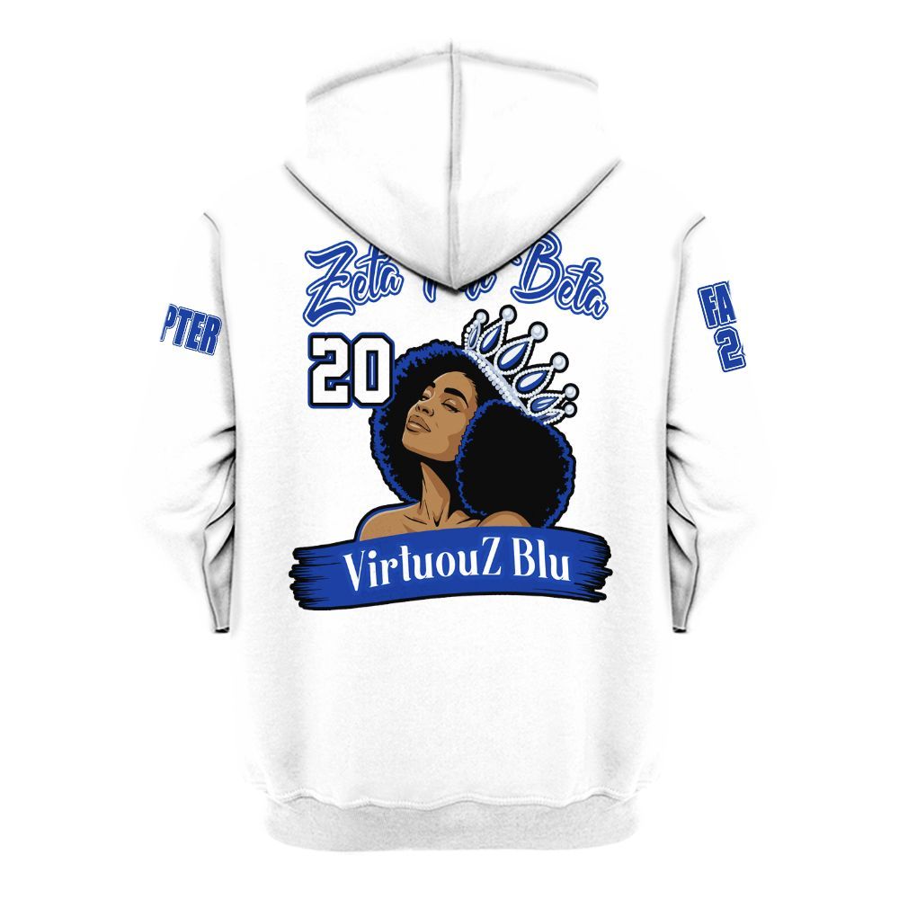 Ireishprint Zeta Phi Beta Custom Chapter Shirt, White Color Zeta Queen Z Phi B Black 1920 Sorority Hoodie