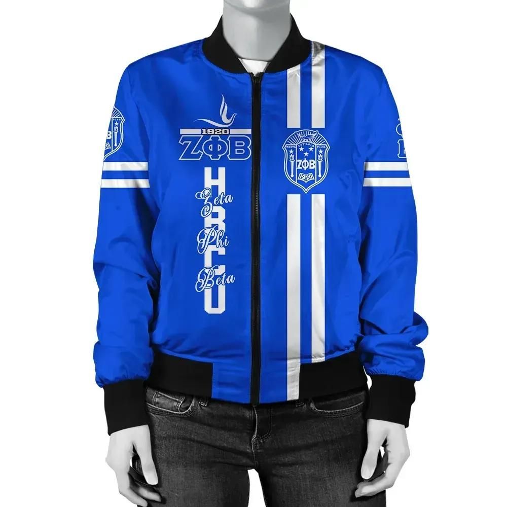 Africa Zone Jacket - Hbcu Zeta Phi Beta Dove Bomber Jacket J5