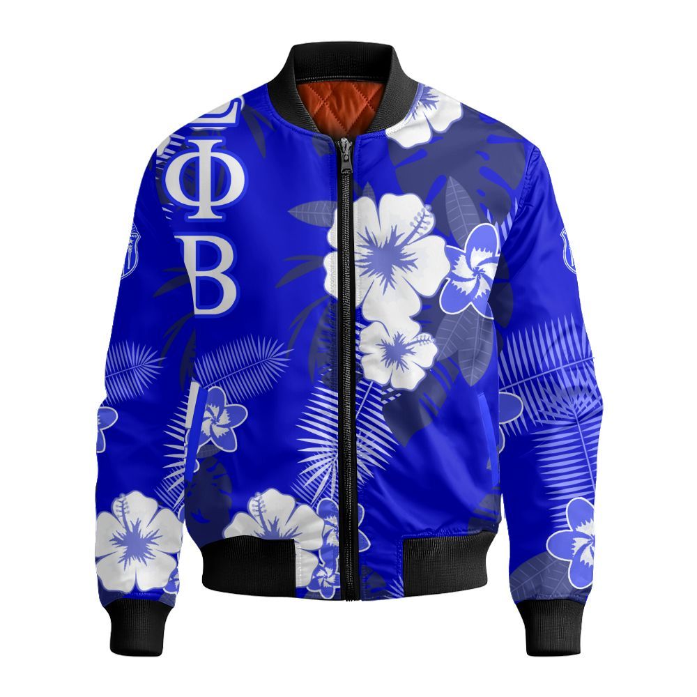 Ireishprint Zeta Phi Beta Hawaii Short, Hibiscus Flower Hawaii Short Zeta Phi Beta Sorority Bomber Jacket