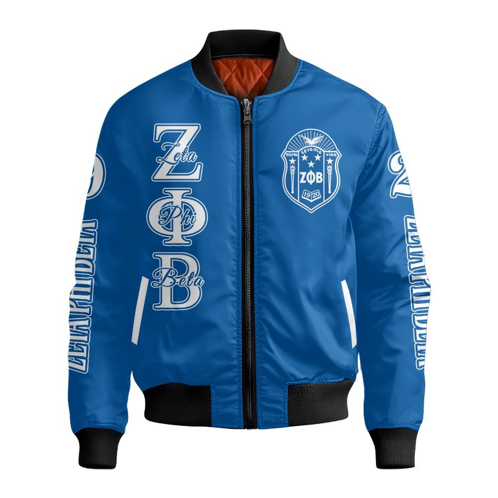 Ireishprint Zeta Phi Beta Off Shoulder Sweatshirt, Hand Sign Royal Blue Off Shoulder Sweatshirt Zeta Phi Beta Sorority Bomber Jacket