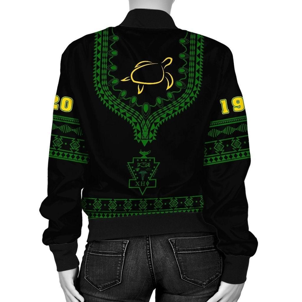 African Jacket - Chi Eta Phi Dashiki Bomber Jacket - Alva Style