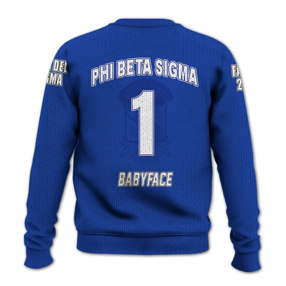 Ireishprint ΦΒΣ Custom Chapter Shirt, Personalized Royal Blue Sigma 1914 Fraternity Knitted Sweater