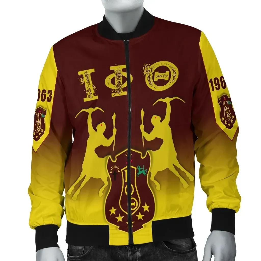 Africa Zone Jacket - Iota Phi Theta With Centaur Bomber Jacket J5