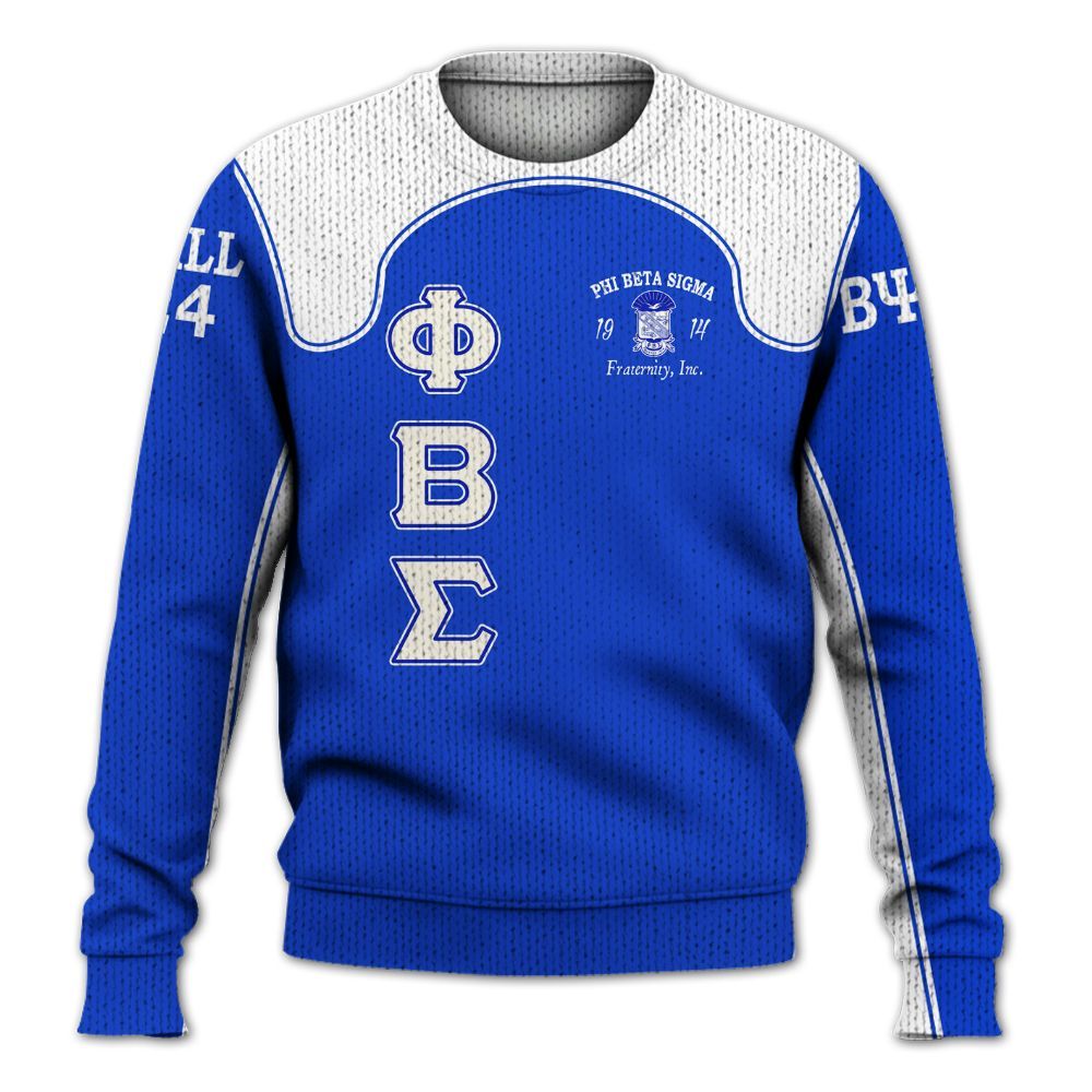 Ireishprint ΦΒΣ Custom Chapter Shirt, ΦΒΣ Lettered Racing Style 1914 Fraternity Knitted Sweater