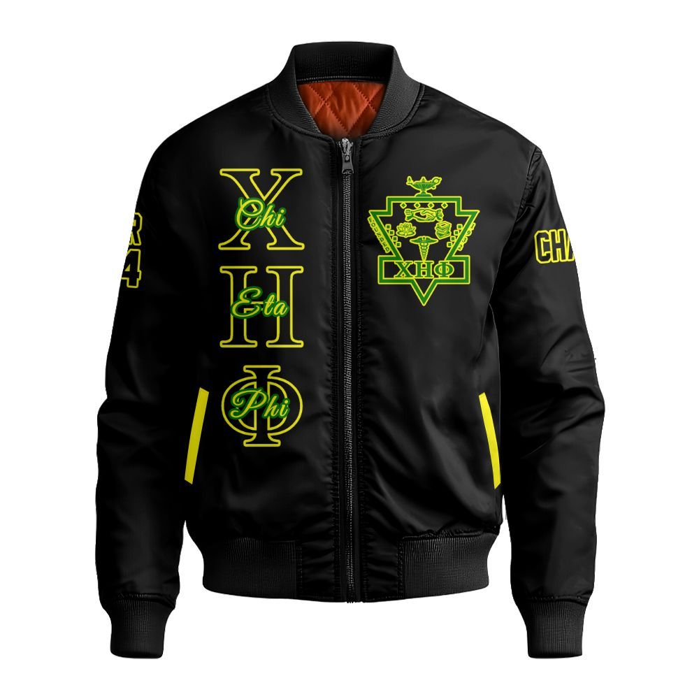Ireishprint Chi Eta Phi Custom Chapter Shirt, Personalized Black Shirt Chi Eta Phi Since 1932 Sorority Bomber Jacket