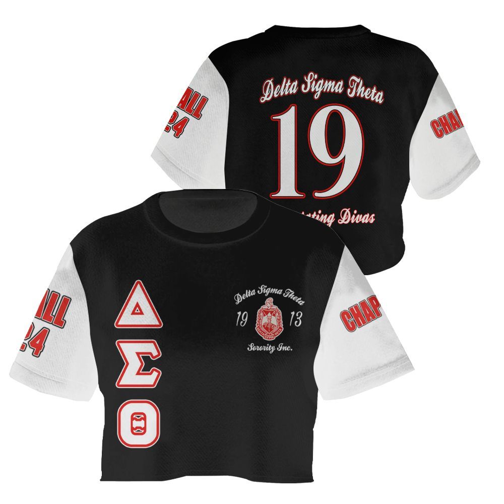 Ireishprint Delta Sigma Theta Custom Chapter Crop Shirt, Delta Sigma Theta Sisterhood Sorority Crop Top