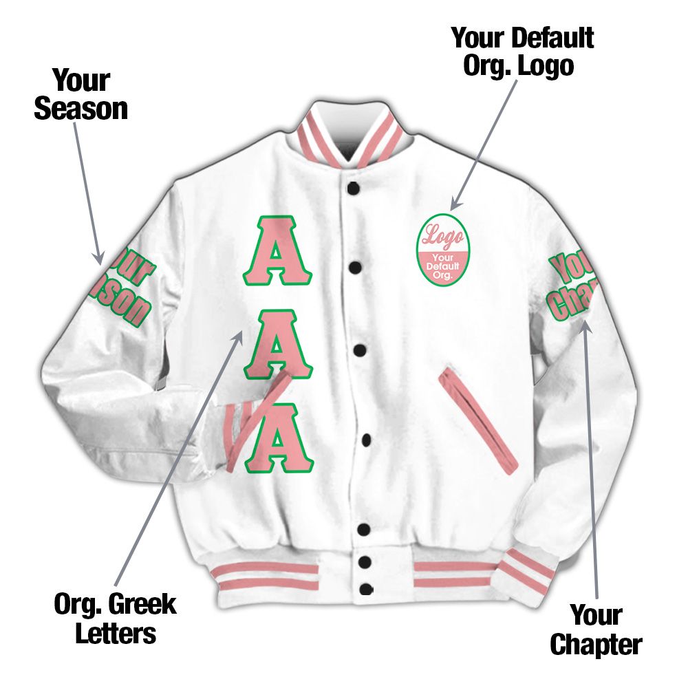 Custom Chapter Varsity Jacket, Alpha Kappa Alpha 1908 Sorority Jacket