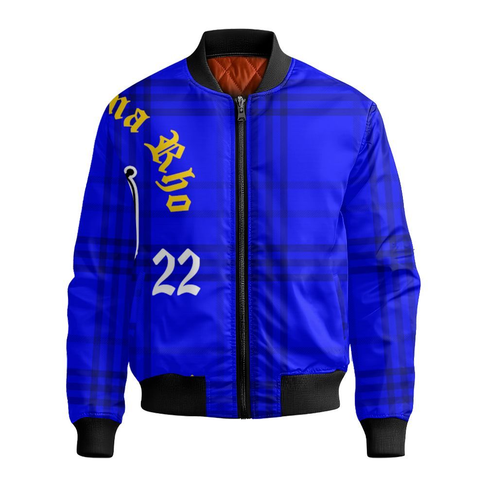 Ireishprint Sigma Gamma Rho Ceramic Ornament, SGRho Royal Blue Handsign Inspired 1922 Sorority Xmas Ornament Bomber Jacket