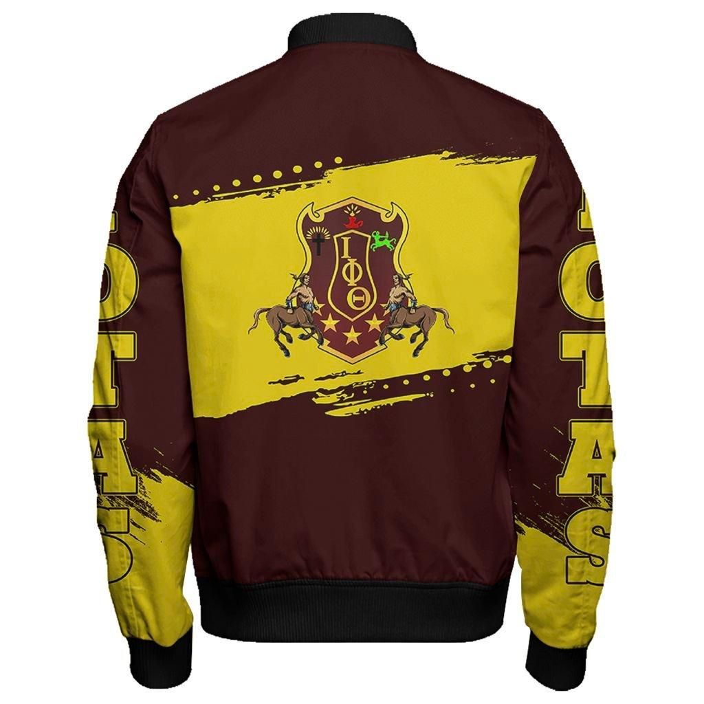 Iota Phi Theta University Sleeve Zip Bomber Jacket J09