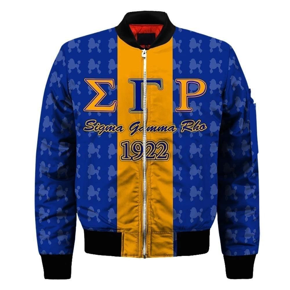 Sigma Gamma Rho Super Mini Poodle Sleeve Zip Bomber Jacket