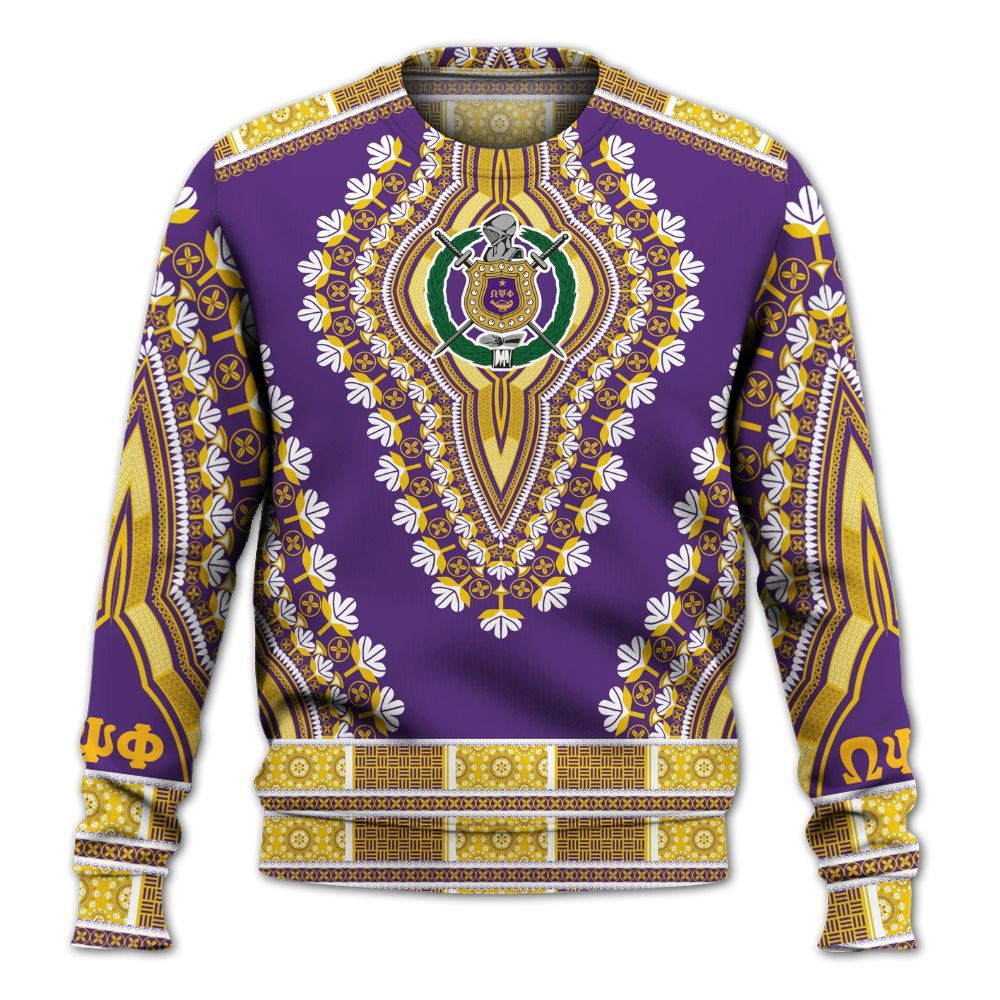 Ireishprint ΩΨΦ Shirt, African Dashiki Style ΩΨΦ Fraternity Sweatshirt