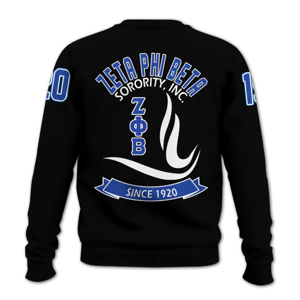 Ireishprint Zeta Phi Beta Shirt, Dove Black Zeta Phi Beta Sorority Sweatshirt