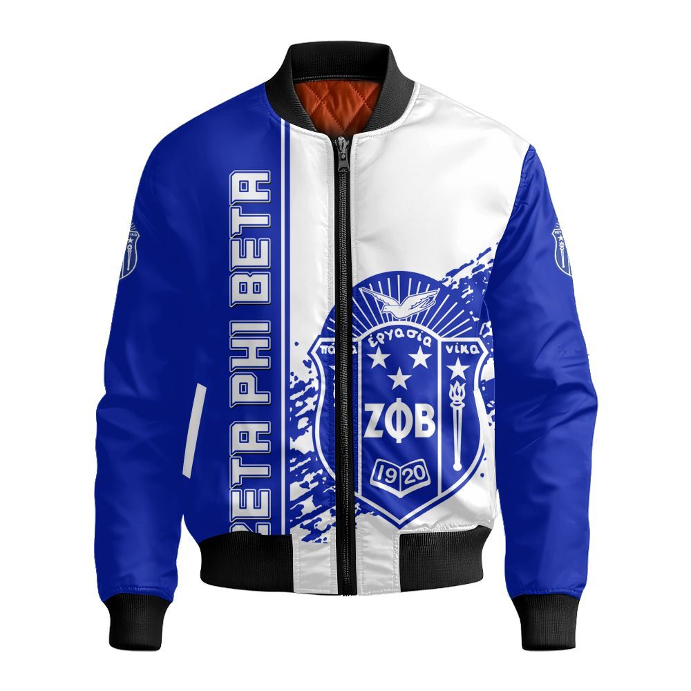 Ireishprint Zeta Phi Beta Polo Shirt, Zeta Phi Beta Spaint Style 1920 Z Phi B Sorority Bomber Jacket