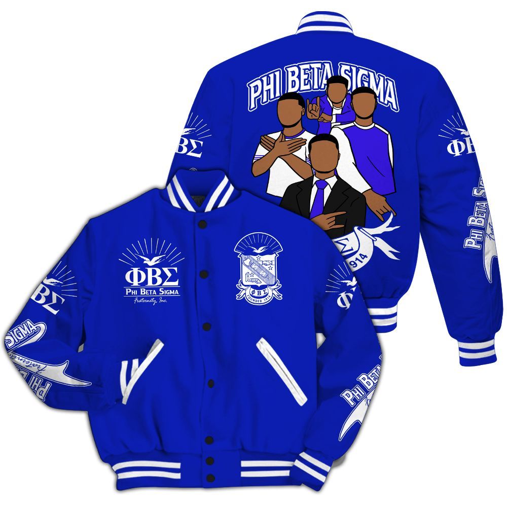 Ireishprint ΦΒΣ Varsity Jacket, Brotherhood Sigmas Royal Blue Jacket 1914 Fraternity Jacket