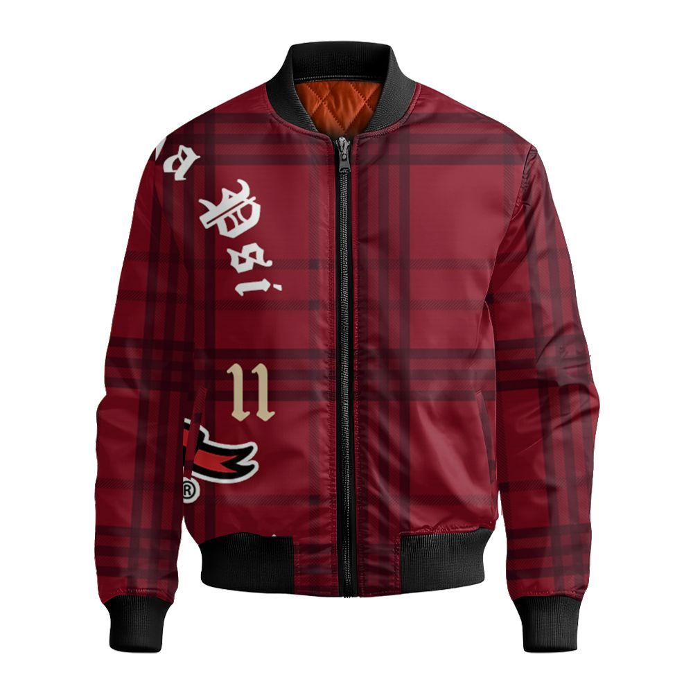 Ireishprint ΚΑΨ Ceramic Ornament, Kappa Handsign Krimson Red 1911 Fraternity Ceramic Christmas Ornament Bomber Jacket