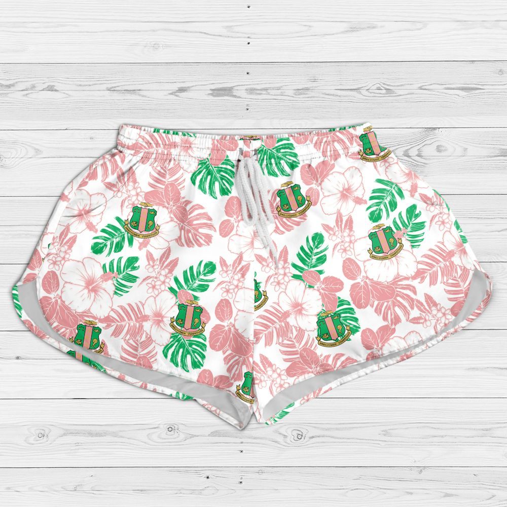 Ireishprint A.K.A Hawaii Short, Tropical Flowers Hawaii Short 1908 Sorority Hawaii Short